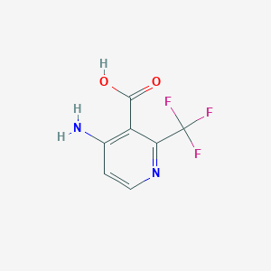 molecular formula C7H5F3N2O2 B1440850 4-氨基-2-(三氟甲基)烟酸 CAS No. 1018678-42-6