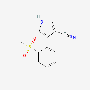 4-[2-(Methanesulfonyl)phenyl]-1H-pyrrole-3-carbonitrile