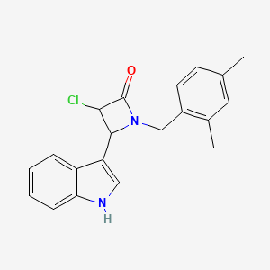 3-Chloro-1-((2,4-dimethylphenyl)methyl)-4-(1H-indol-3-yl)-2-azetidinone