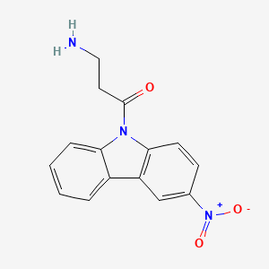 3-Amino-1-(3-nitro-9H-carbazol-9-YL)propan-1-one