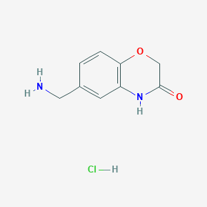 molecular formula C9H11ClN2O2 B1440868 6-Aminomethyl-4h-benzo[1,4]oxazin-3-one hydrochloride CAS No. 916211-06-8