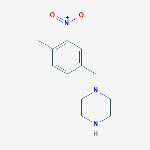 molecular formula C12H17N3O2 B1440876 1-[(4-甲基-3-硝基苯基)甲基]哌嗪 CAS No. 781596-37-0