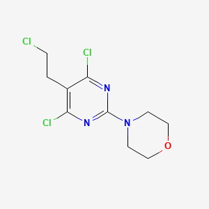 molecular formula C10H12Cl3N3O B1440881 4-(4,6-二氯-5-(2-氯乙基)嘧啶-2-基)吗啉 CAS No. 1007206-27-0