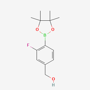 molecular formula C13H18BFO3 B1440887 (3-氟-4-(4,4,5,5-四甲基-1,3,2-二氧杂硼环-2-基)苯基)甲醇 CAS No. 1314141-37-1