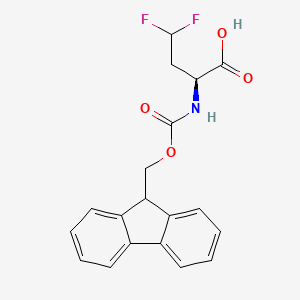 molecular formula C19H17F2NO4 B1440888 (S)-2-(9H-芴-9-基甲氧羰基氨基)-4,4-二氟丁酸 CAS No. 467442-21-3