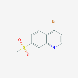 molecular formula C10H8BrNO2S B1440891 4-溴-7-(甲磺酰基)喹啉 CAS No. 1375302-40-1