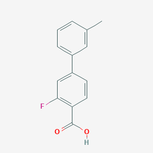 molecular formula C14H11FO2 B1440900 2-氟-4-(3-甲苯基)苯甲酸 CAS No. 1183946-65-7