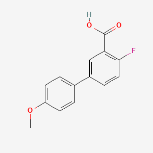 molecular formula C14H11FO3 B1440908 2-Fluoro-5-(4-methoxyphenyl)benzoic acid CAS No. 1183866-69-4