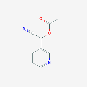 molecular formula C9H8N2O2 B1440917 Cyano(pyridin-3-yl)methyl acetate CAS No. 129803-30-1