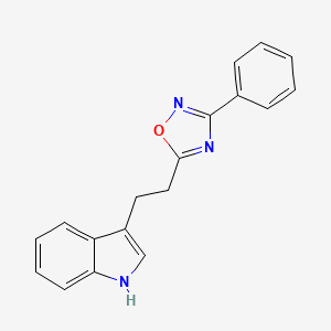 3-[2-(3-Phenyl-1,2,4-oxadiazol-5-yl)ethyl]-1H-indole