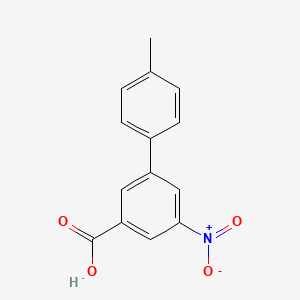 molecular formula C14H11NO4 B1440923 4'-Methyl-5-nitro-[1,1'-biphenyl]-3-carboxylic acid CAS No. 1000587-29-0