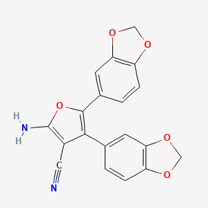 2-Amino-4,5-bis(1,3-benzodioxol-5-yl)furan-3-carbonitrile