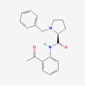 molecular formula C20H22N2O2 B14409287 N-(2-Acetylphenyl)-1-benzyl-L-prolinamide CAS No. 82704-15-2