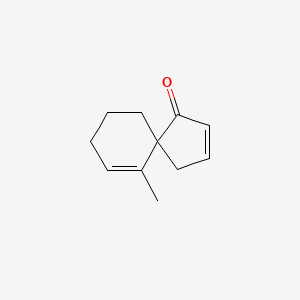 molecular formula C11H14O B14409292 6-Methylspiro[4.5]deca-2,6-dien-1-one CAS No. 85620-42-4