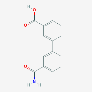 molecular formula C14H11NO3 B1440930 3-(3-氨基羰基苯基)苯甲酸 CAS No. 1261997-49-2