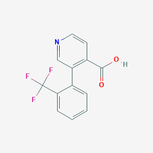 molecular formula C13H8F3NO2 B1440931 3-(2-(三氟甲基)苯基)异烟酸 CAS No. 1261602-03-2
