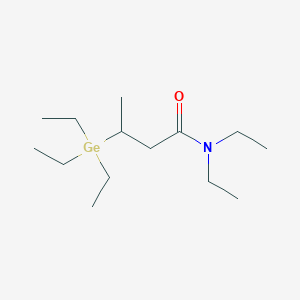 molecular formula C14H31GeNO B14409315 N,N-Diethyl-3-(triethylgermyl)butanamide CAS No. 83595-42-0