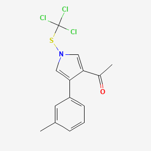 1-{4-(3-Methylphenyl)-1-[(trichloromethyl)sulfanyl]-1H-pyrrol-3-yl}ethan-1-one