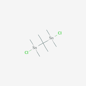 molecular formula C7H18Cl2Sn2 B14409369 Stannane, (1-methylethylidene)bis[chlorodimethyl- CAS No. 83135-44-8