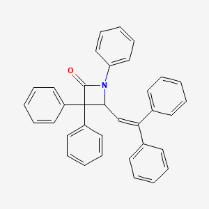 molecular formula C35H27NO B14409442 4-(2,2-Diphenylethenyl)-1,3,3-triphenylazetidin-2-one CAS No. 86129-91-1