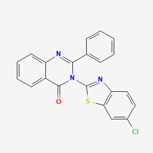 molecular formula C21H12ClN3OS B14409449 3-(6-Chloro-1,3-benzothiazol-2-yl)-2-phenylquinazolin-4(3H)-one CAS No. 82450-44-0