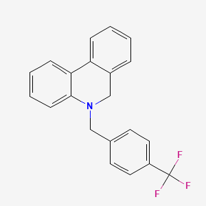 molecular formula C21H16F3N B14409452 5-{[4-(Trifluoromethyl)phenyl]methyl}-5,6-dihydrophenanthridine CAS No. 87861-95-8