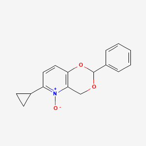 6-Cyclopropyl-5-oxo-2-phenyl-2H,4H-5lambda~5~-[1,3]dioxino[5,4-b]pyridine