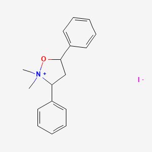 molecular formula C17H20INO B14409511 2,2-Dimethyl-3,5-diphenyl-1,2-oxazolidin-2-ium iodide CAS No. 85978-28-5