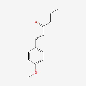 molecular formula C13H16O2 B14409514 1-(4-Methoxyphenyl)hex-1-en-3-one CAS No. 82297-65-2