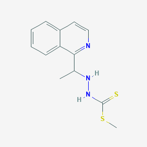 molecular formula C13H15N3S2 B14409558 methyl N-(1-isoquinolin-1-ylethylamino)carbamodithioate CAS No. 87555-66-6