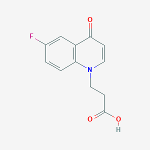 molecular formula C12H10FNO3 B1440956 3-(6-fluoro-4-oxoquinolin-1(4H)-yl)propanoic acid CAS No. 1267499-14-8