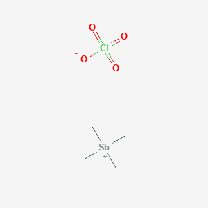 molecular formula C4H12ClO4Sb B14409565 Tetramethylstibanium perchlorate CAS No. 84753-66-2