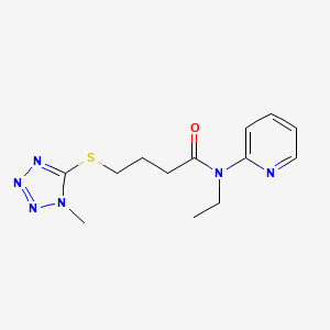 Butanamide, N-ethyl-4-((1-methyl-1H-tetrazol-5-yl)thio)-N-2-pyridinyl-