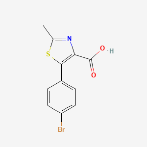 molecular formula C11H8BrNO2S B1440958 5-(4-溴苯基)-2-甲基-1,3-噻唑-4-羧酸 CAS No. 1038509-06-6