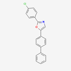 molecular formula C21H14ClNO B14409585 5-([1,1'-Biphenyl]-4-yl)-2-(4-chlorophenyl)-1,3-oxazole CAS No. 83959-64-2