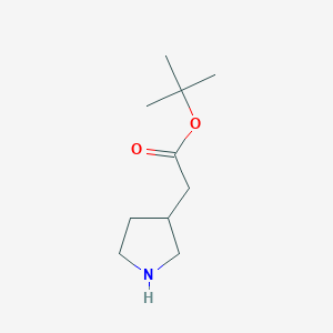 molecular formula C10H19NO2 B1440960 吡咯烷-3-基乙酸叔丁酯 CAS No. 783301-96-2