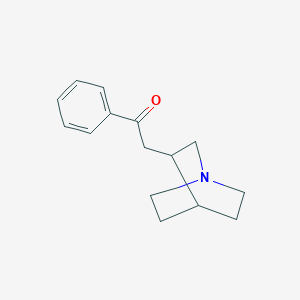 molecular formula C15H19NO B14409614 2-(1-Azabicyclo[2.2.2]octan-3-yl)-1-phenylethan-1-one CAS No. 86979-08-0