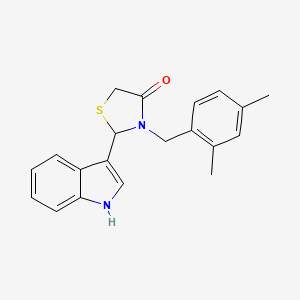 3-((2,4-Dimethylphenyl)methyl)-2(1H-indol-3-yl)-4-thiazolidinone