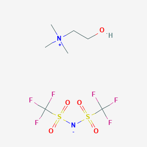 molecular formula C7H14F6N2O5S2 B1440963 胆碱双(三氟甲基磺酰基)亚胺 CAS No. 827027-25-8