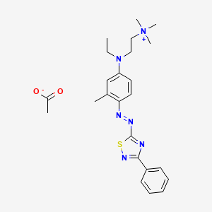 Ethanaminium, 2-[ethyl[3-methyl-4-[(3-phenyl-1,2,4-thiadiazol-5-yl)azo]phenyl]amino]-N,N,N-trimethyl-, acetate