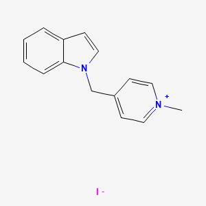 molecular formula C15H15IN2 B14409648 4-[(1H-Indol-1-yl)methyl]-1-methylpyridin-1-ium iodide CAS No. 82485-29-8