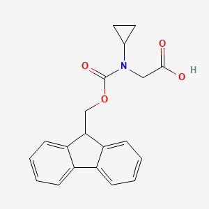 molecular formula C20H19NO4 B1440965 2-{环丙基[(9H-芴-9-基甲氧羰基)氨基]氨基}乙酸 CAS No. 1342767-08-1