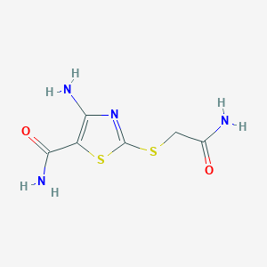 molecular formula C6H8N4O2S2 B1440968 4-氨基-2-[(氨甲酰甲基)硫烷基]-1,3-噻唑-5-甲酰胺 CAS No. 13807-05-1
