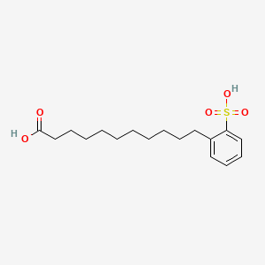 molecular formula C17H26O5S B14409683 Benzeneundecanoic acid, ar-sulfo- CAS No. 81789-91-5