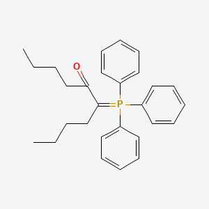 molecular formula C28H33OP B14409693 6-(Triphenyl-lambda~5~-phosphanylidene)decan-5-one CAS No. 84393-96-4