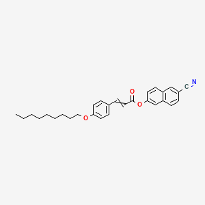 molecular formula C29H31NO3 B14409696 (6-cyanonaphthalen-2-yl) 3-(4-nonoxyphenyl)prop-2-enoate CAS No. 86138-40-1