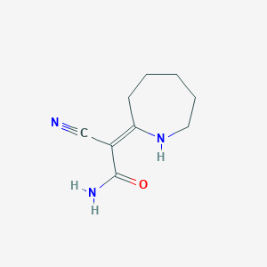 molecular formula C9H13N3O B1440970 2-[(2Z)-氮杂环-2-亚烷基]-2-氰基乙酰胺 CAS No. 76140-88-0