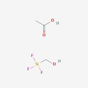 molecular formula C3H7F3O3Si B14409717 Acetic acid;trifluorosilylmethanol CAS No. 85914-00-7