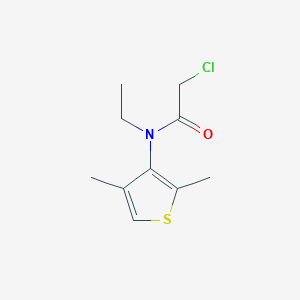 molecular formula C10H14ClNOS B14409743 2-Chloro-N-(2,4-dimethylthiophen-3-yl)-N-ethylacetamide CAS No. 87685-23-2