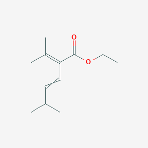 molecular formula C12H20O2 B14409758 Ethyl 5-methyl-2-(propan-2-ylidene)hex-3-enoate CAS No. 87017-23-0